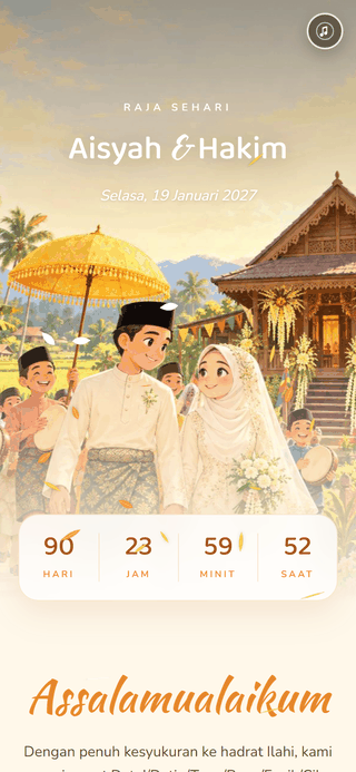 Templat kad kahwin digital Arak-Arakan